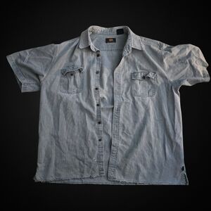 Route 66 Blue Casual Button Down Shirt